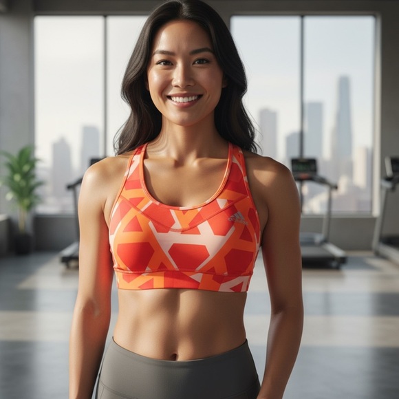 ADIDAS Tech-fit Triover Sport Bra Top Women’s Size Medium 12-14 Athleisure - Picture 1 of 8